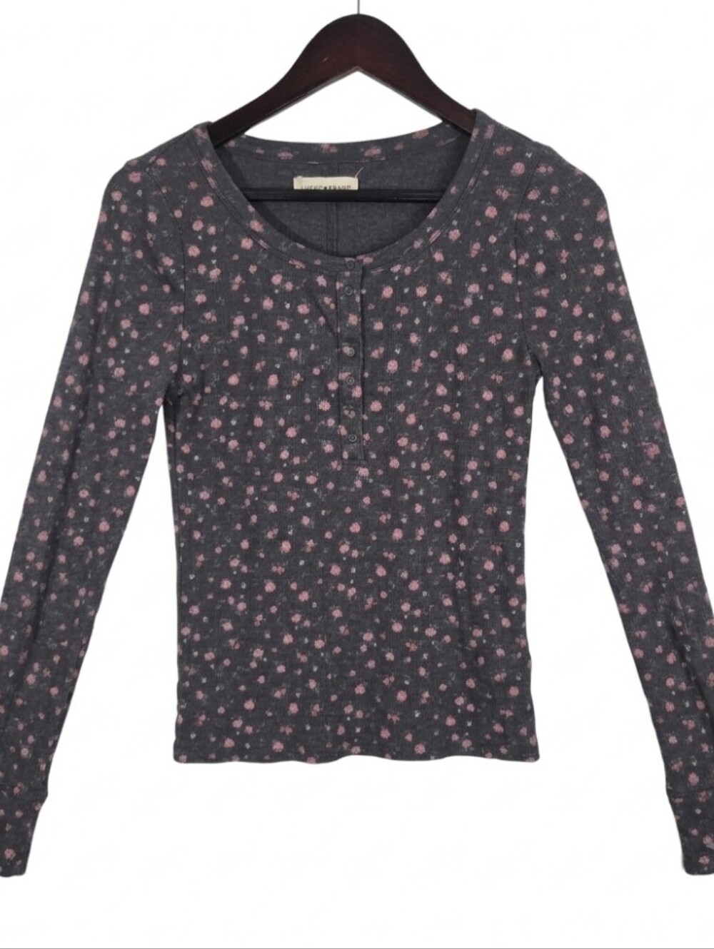 Lucky Brand cute floral long sleeve top